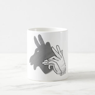 Hand Silhouette Billy Goat Grey Magic Mug