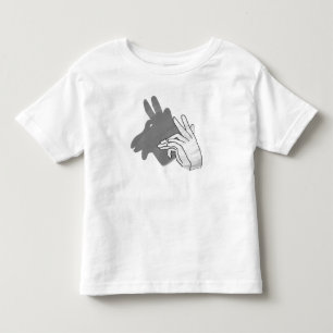 Hand Silhouette Billy Goat Grey Toddler T-Shirt