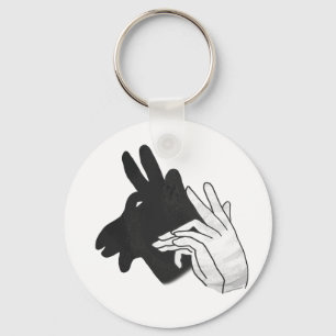 Hand Silhouette Billy Goat Key Ring