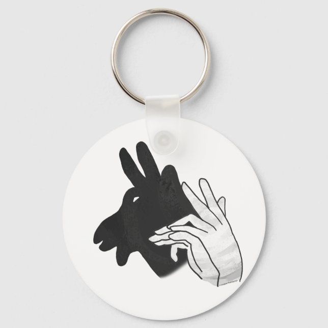 Hand Silhouette Billy Goat Key Ring (Front)
