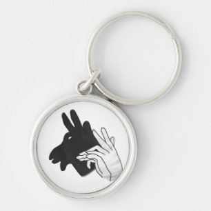 Hand Silhouette Billy Goat Key Ring