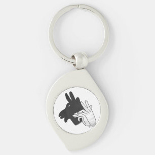 Hand Silhouette Billy Goat Key Ring