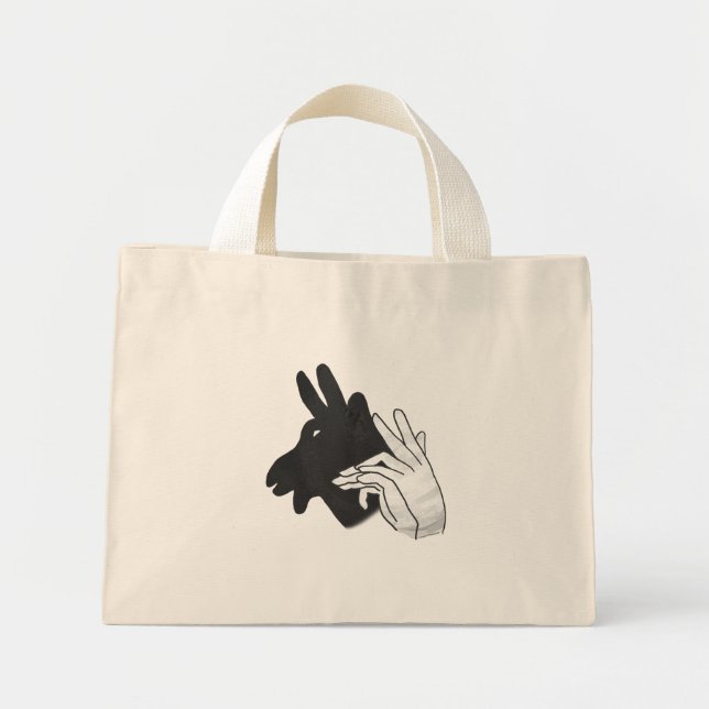Hand Silhouette Billy Goat Mini Tote Bag (Front)