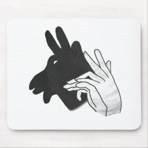 Hand Silhouette Billy Goat Mouse Mat