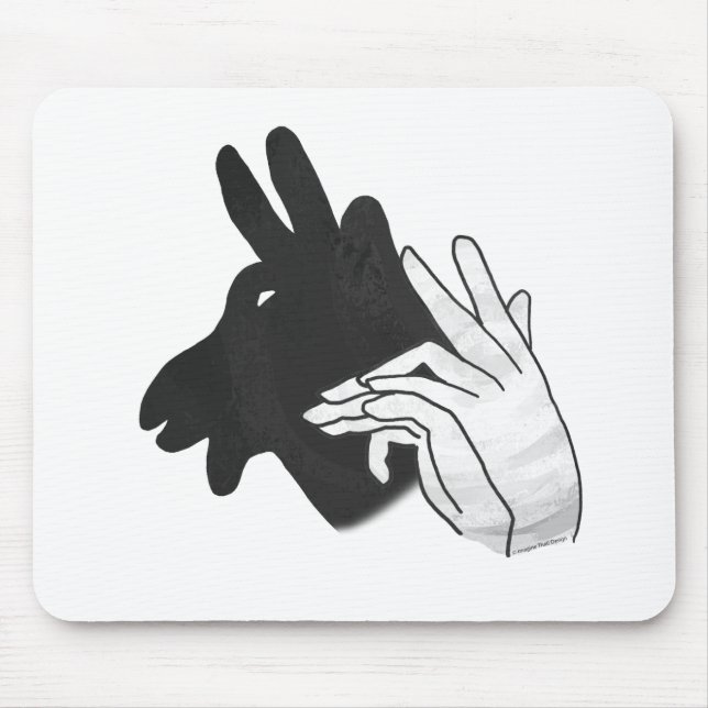 Hand Silhouette Billy Goat Mouse Mat (Front)