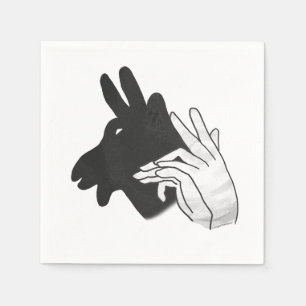 Hand Silhouette Billy Goat Napkin