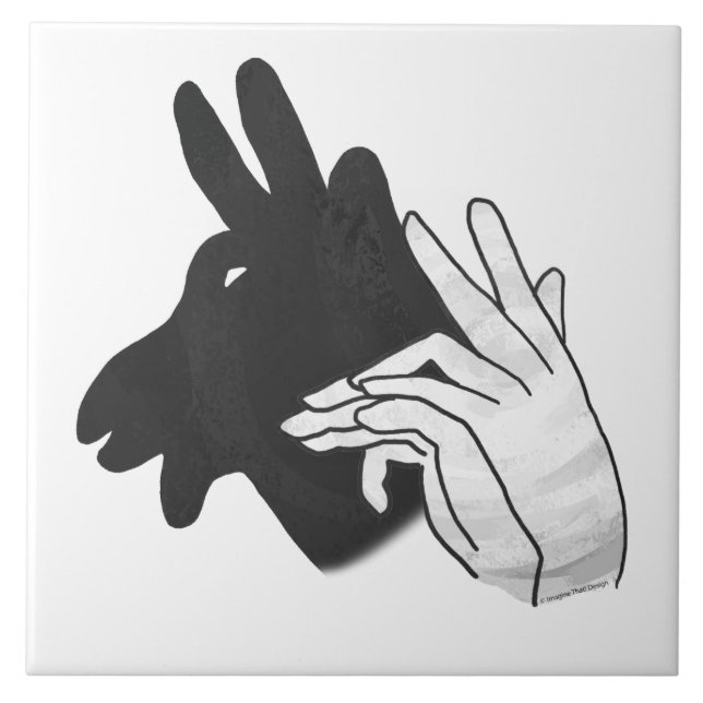 Hand Silhouette Billy Goat Tile (Front)