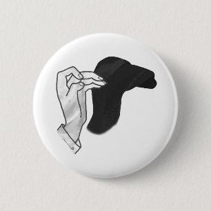 Hand Silhouette Camel 6 Cm Round Badge