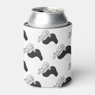 Hand Silhouette Camel Can Cooler