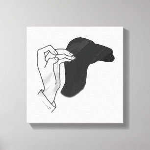 Hand Silhouette Camel Canvas Print