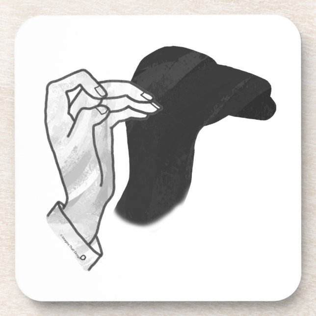 Hand Silhouette Camel Coaster (Front)