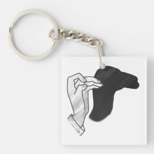 Hand Silhouette Camel Key Ring