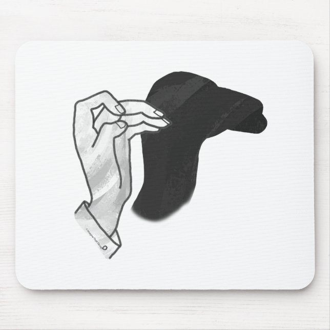 Hand Silhouette Camel Mouse Mat (Front)