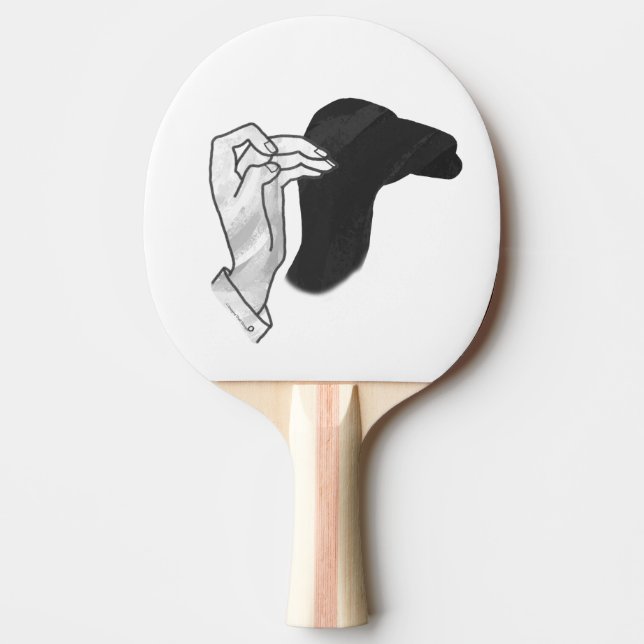 Hand Silhouette Camel Ping Pong Paddle (Front)