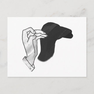 Hand Silhouette Camel Postcard