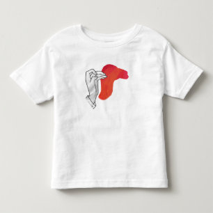 Hand Silhouette Camel Red Toddler T-Shirt