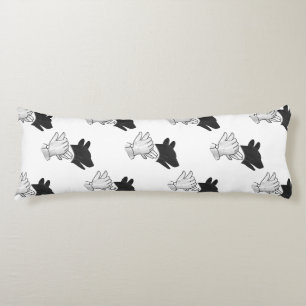Hand Silhouette Dog Body Cushion