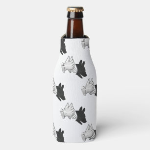 Hand Silhouette Dog Bottle Cooler