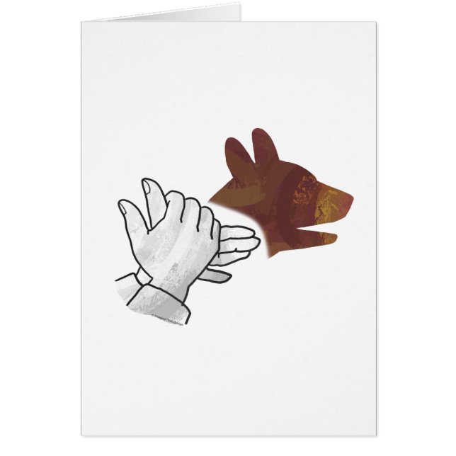 Hand Silhouette Dog Brown (Front)