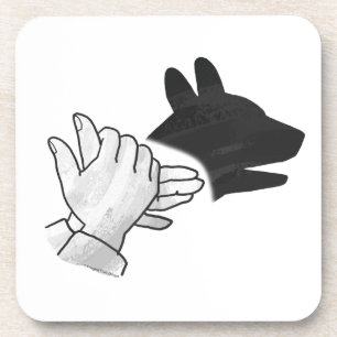 Hand Silhouette Dog Coaster