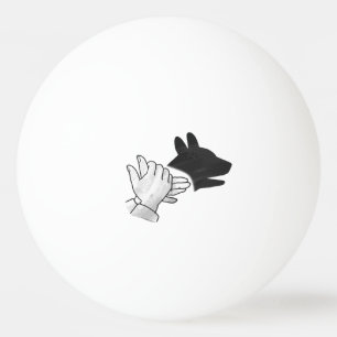 Hand Silhouette Dog Ping Pong Ball