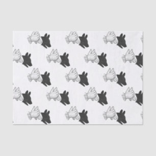 Hand Silhouette Dog Tissue Paper