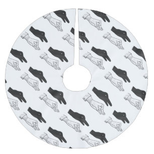 Hand Silhouette Duck Brushed Polyester Tree Skirt