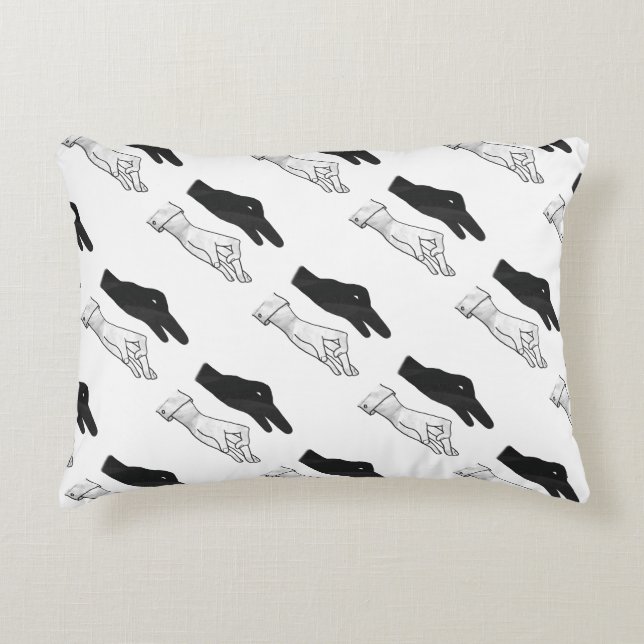 Hand Silhouette Duck Decorative Cushion (Front)