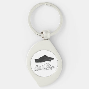 Hand Silhouette Duck Key Ring