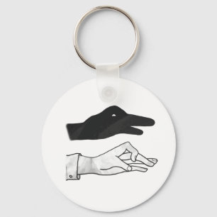 Hand Silhouette Duck Key Ring