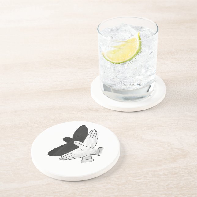 Hand Silhouette Eagle Coaster (Side)