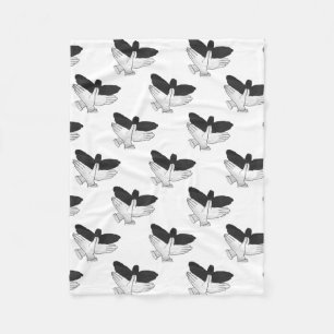 Hand Silhouette Eagle Fleece Blanket