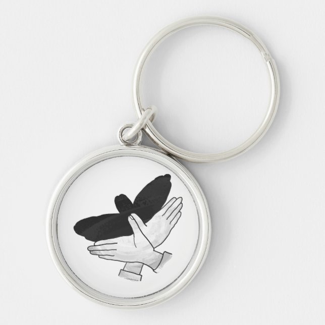 Hand Silhouette Eagle Key Ring (Front)
