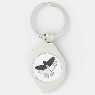 Hand Silhouette Eagle Key Ring