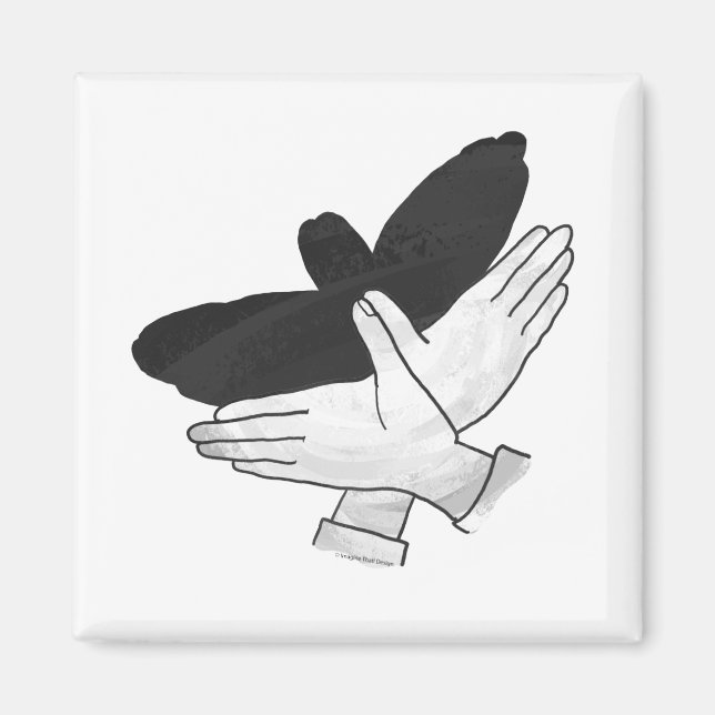 Hand Silhouette Eagle Magnet (Front)
