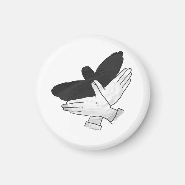 Hand Silhouette Eagle Magnet (Front)