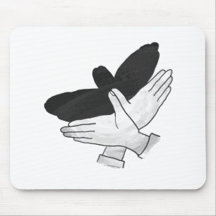 Hand Silhouette Eagle Mouse Mat