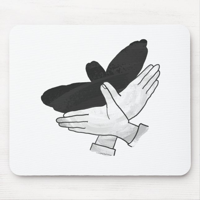 Hand Silhouette Eagle Mouse Mat (Front)