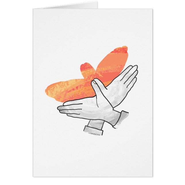 Hand Silhouette Eagle Orange (Front)