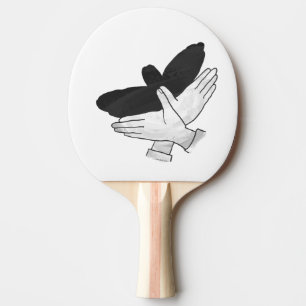 Hand Silhouette Eagle Ping Pong Paddle