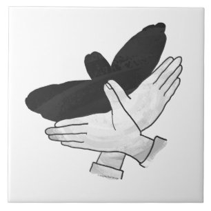 Hand Silhouette Eagle Tile