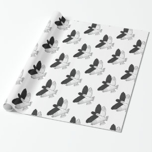 Hand Silhouette Eagle Wrapping Paper