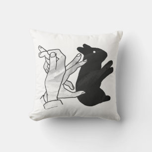 Hand Silhouette Rabbit Cushion