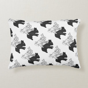 Hand Silhouette Rabbit Decorative Cushion