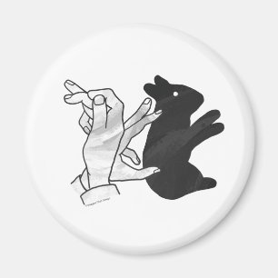 Hand Silhouette Rabbit Magnet