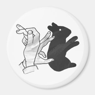 Hand Silhouette Rabbit Magnet