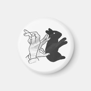 Hand Silhouette Rabbit Magnet