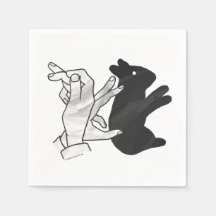 Hand Silhouette Rabbit Napkin