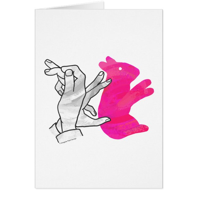 Hand Silhouette Rabbit Pink (Front)