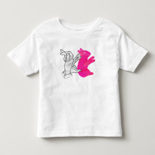 Hand Silhouette Rabbit Pink Toddler T-Shirt